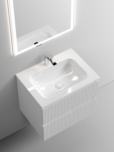 Тумба под раковину Sancos SNOB T SNT60W 59х45х50 подвесная цвет белый - фото 4